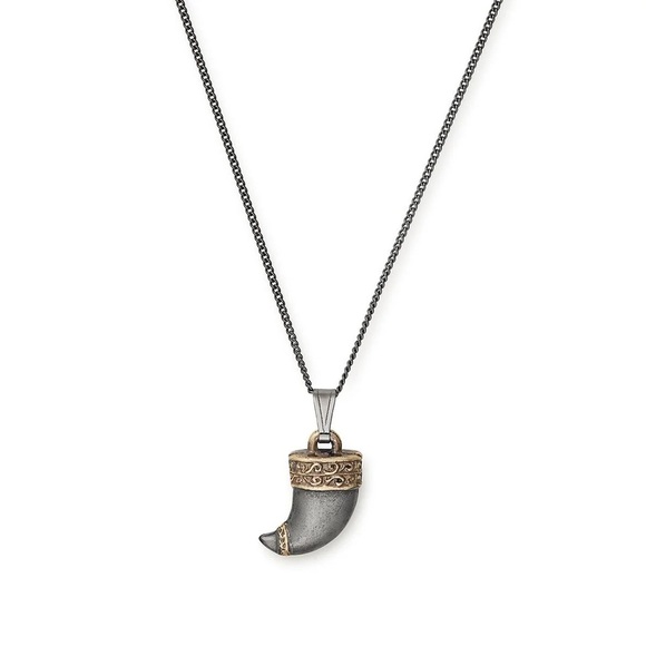 ALEX AND ANI Tiger's Claw Necklace, Two Tone -Midnight Silver/Gold - Picture 1 of 4
